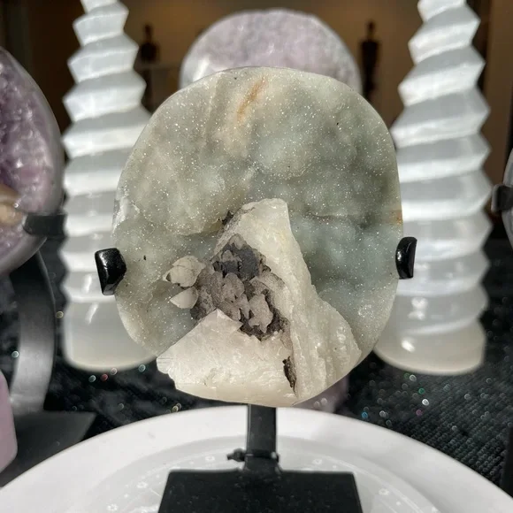 Blue Amethyst W Calcite- BAC1